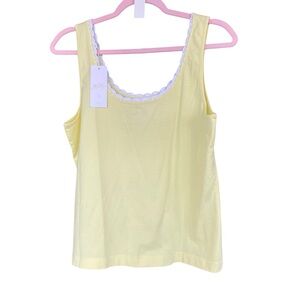 L LILLY PULITZER  Gabbie Crochet Trimmed Knit Tank Top - Limoncello